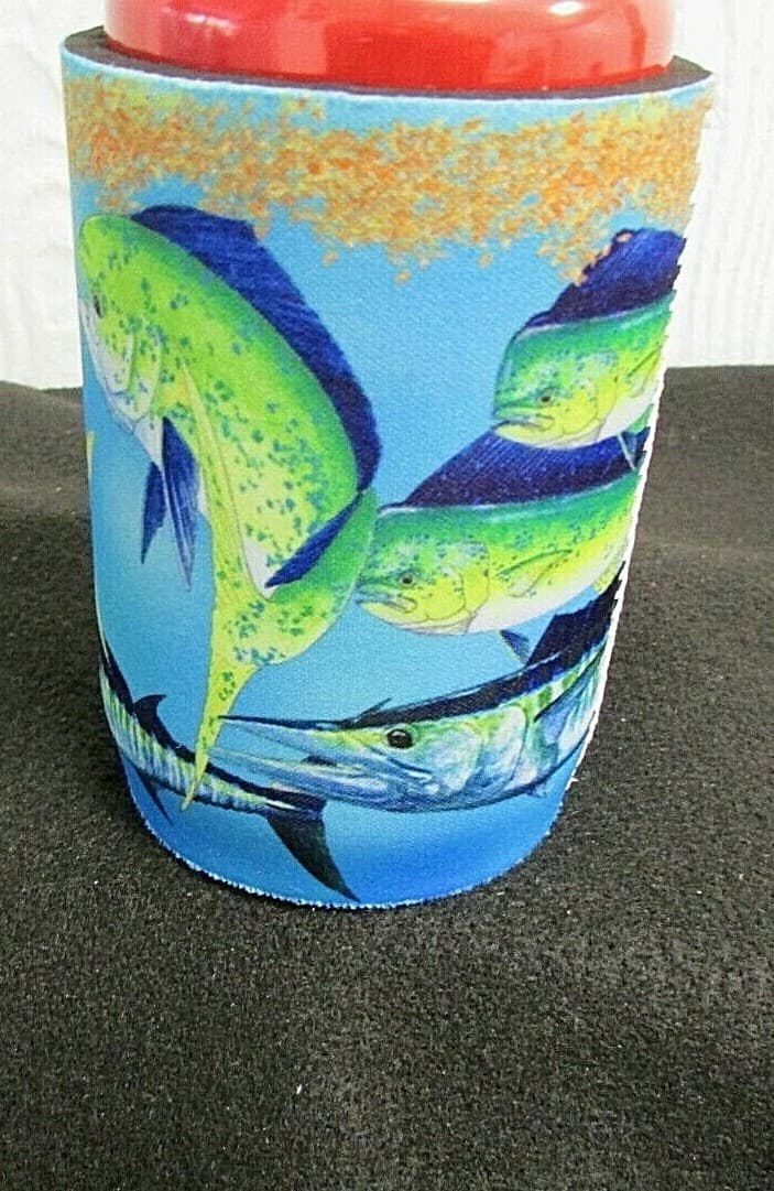 DORADO Soda Beer Can Holder WAHOO MAHI Insulator Cooler Koozie Gamefish (1) L8 4