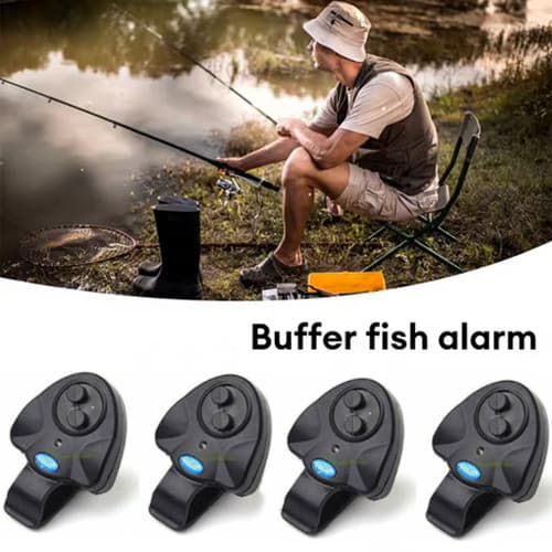 4PCS Electronic Fish Bite Indicator, Fish Pole Clip On Alert Bells with Lights