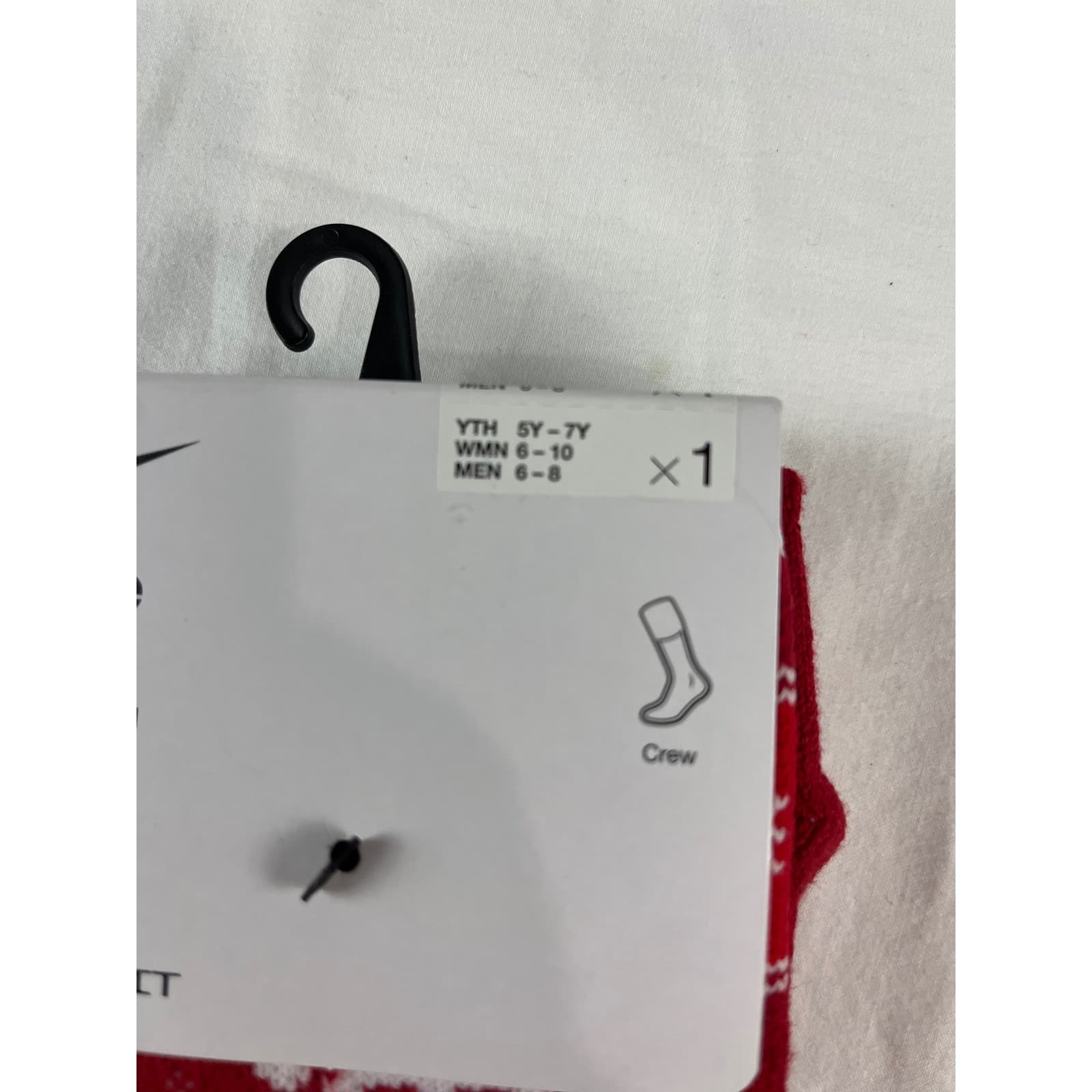 Nike Elite Basketball Crew Socks Youth 5Y 7Y Red Santa Holiday Socks 4