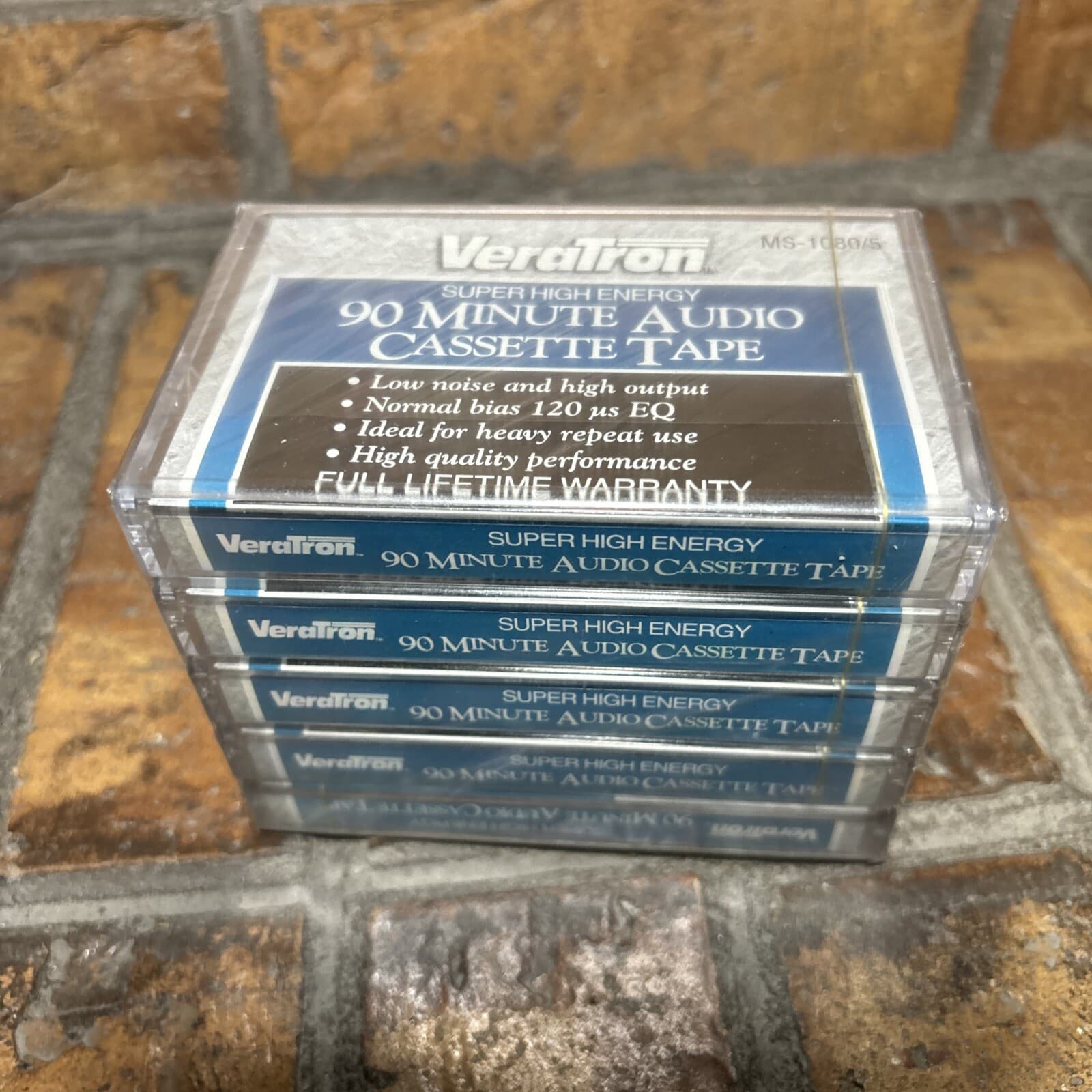 5 Pack Veratron Super High Energy 90 Minute Blank Audio Cassette Tapes ✅ Sealed 2