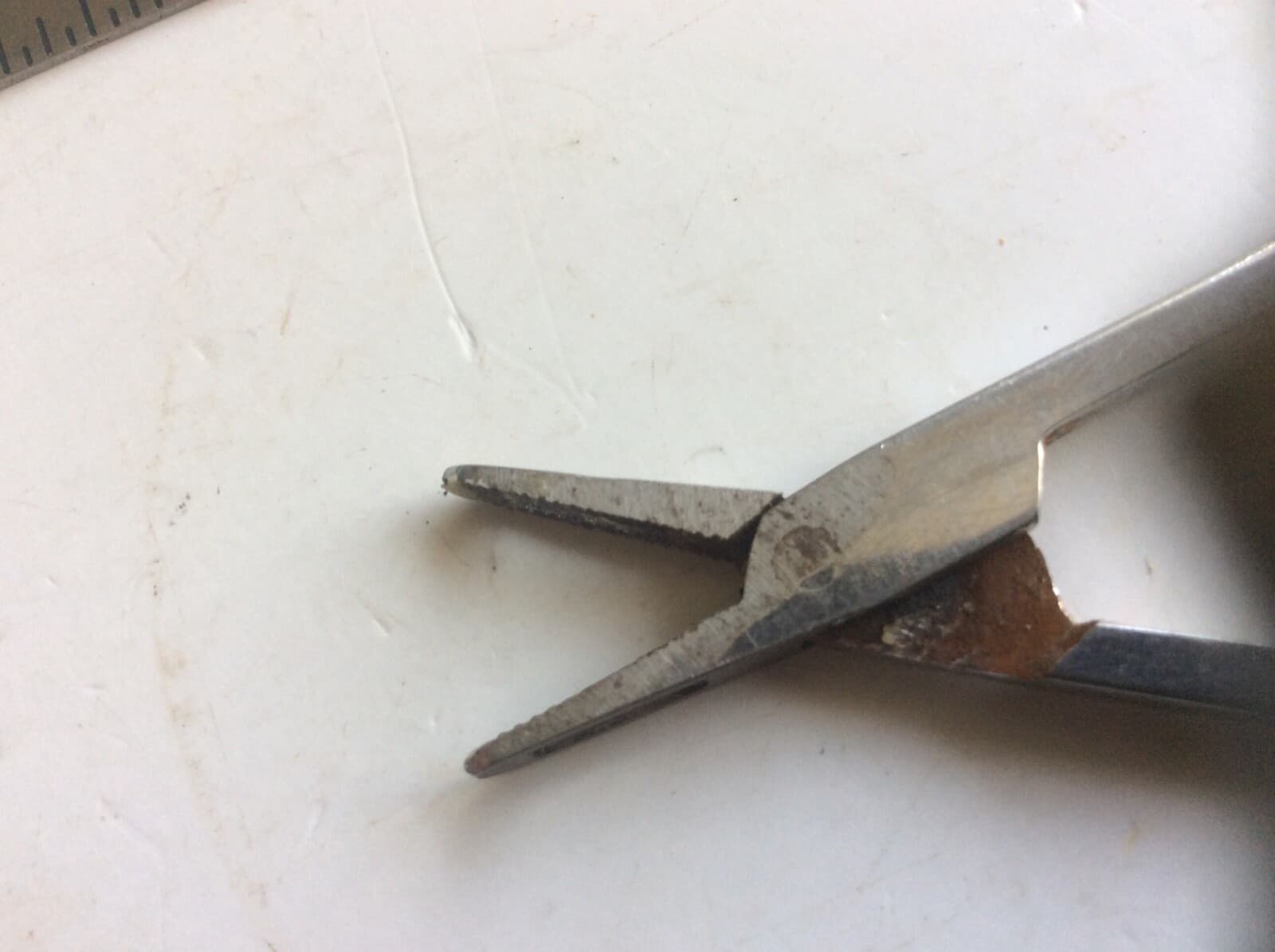 Very old Forceps Pliers with hole in tip for other uses Tool, 3