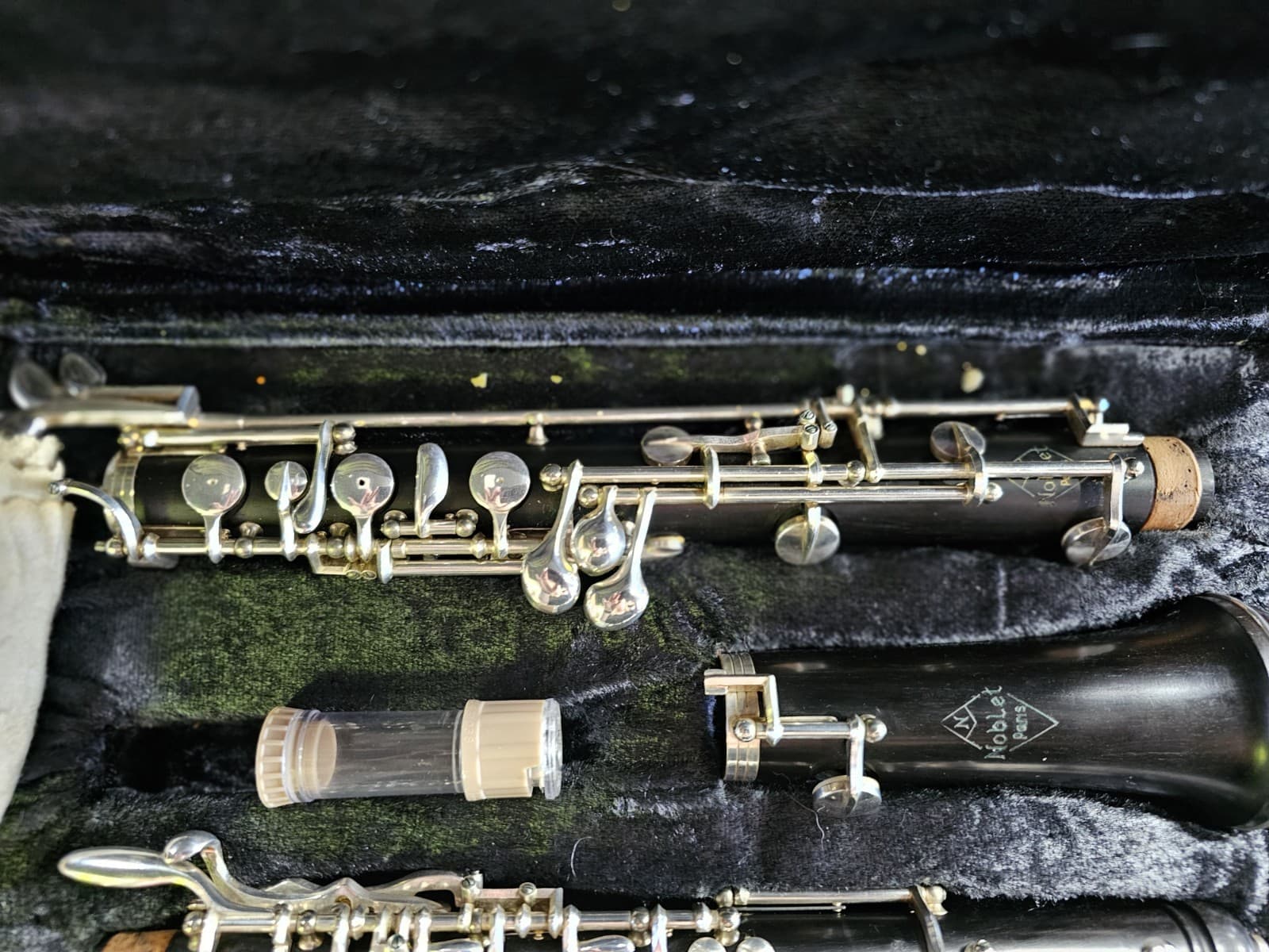NOBLET PARIS OBOE, MATCHING SERIAL, COMPLETE, CLEANING KIT, HS CASE 6
