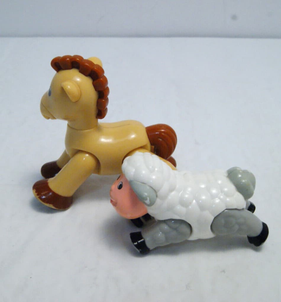 Fisher Price Click Clack Animals: Sheep, Cow, Pony/Horse Posable Toys READ 4