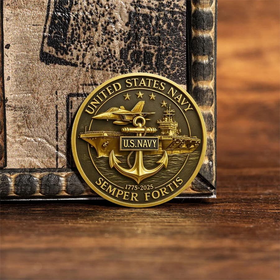 Navy 250 Anniversary Challenge Coin Military Collectable Armed Forces D 1-pc 4