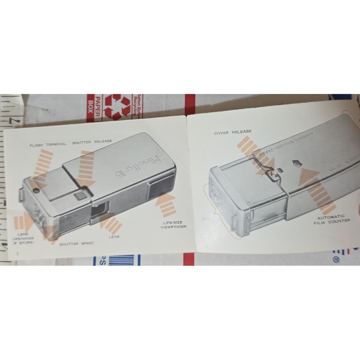 Minolta 16 II Owner's Manual Vintage Subminiature Camera Instructions Booklet 3