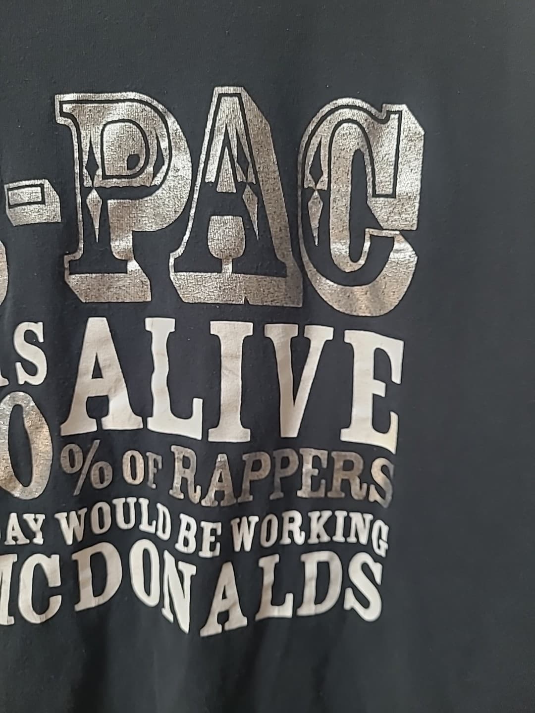 Graphic T Shirt 2-Pac Rappers McDonald’s Mens Large Black Once Upon A Time Dmg* 3
