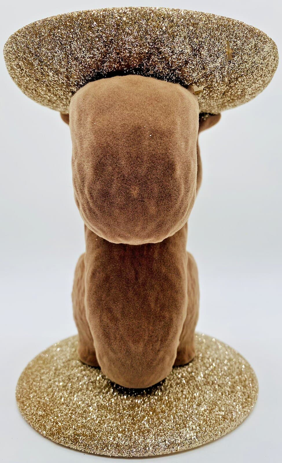 NEW Bath & Body Works FLOCKED SQUIRREL 3-Wick Candle Holder GLITTER PEDESTAL NIB 4