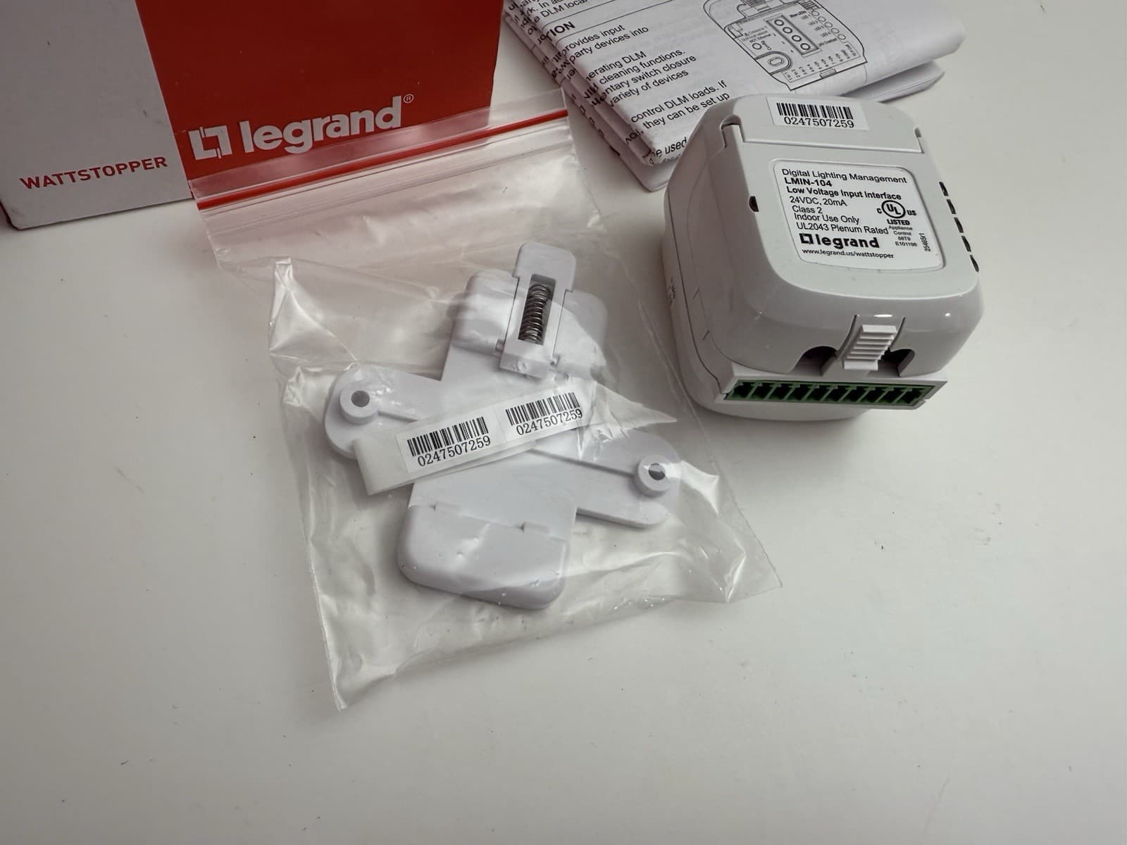 NEW Legrand LMIN-104 WattStopper 24V DC Low Voltage Input Interface 20mA White 3