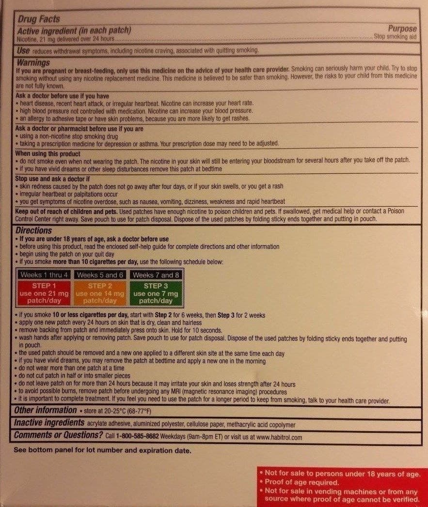 Habitrol Nicotine Transdermal System Patch 21 mg Step 1, 14 PATCHES (2-week kit) 3