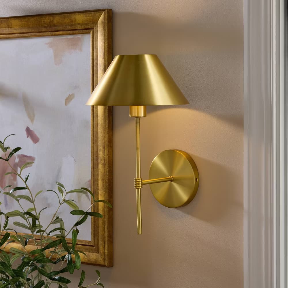 Metal Wall Sconce Brass - Threshold designed with Studio McGee 2