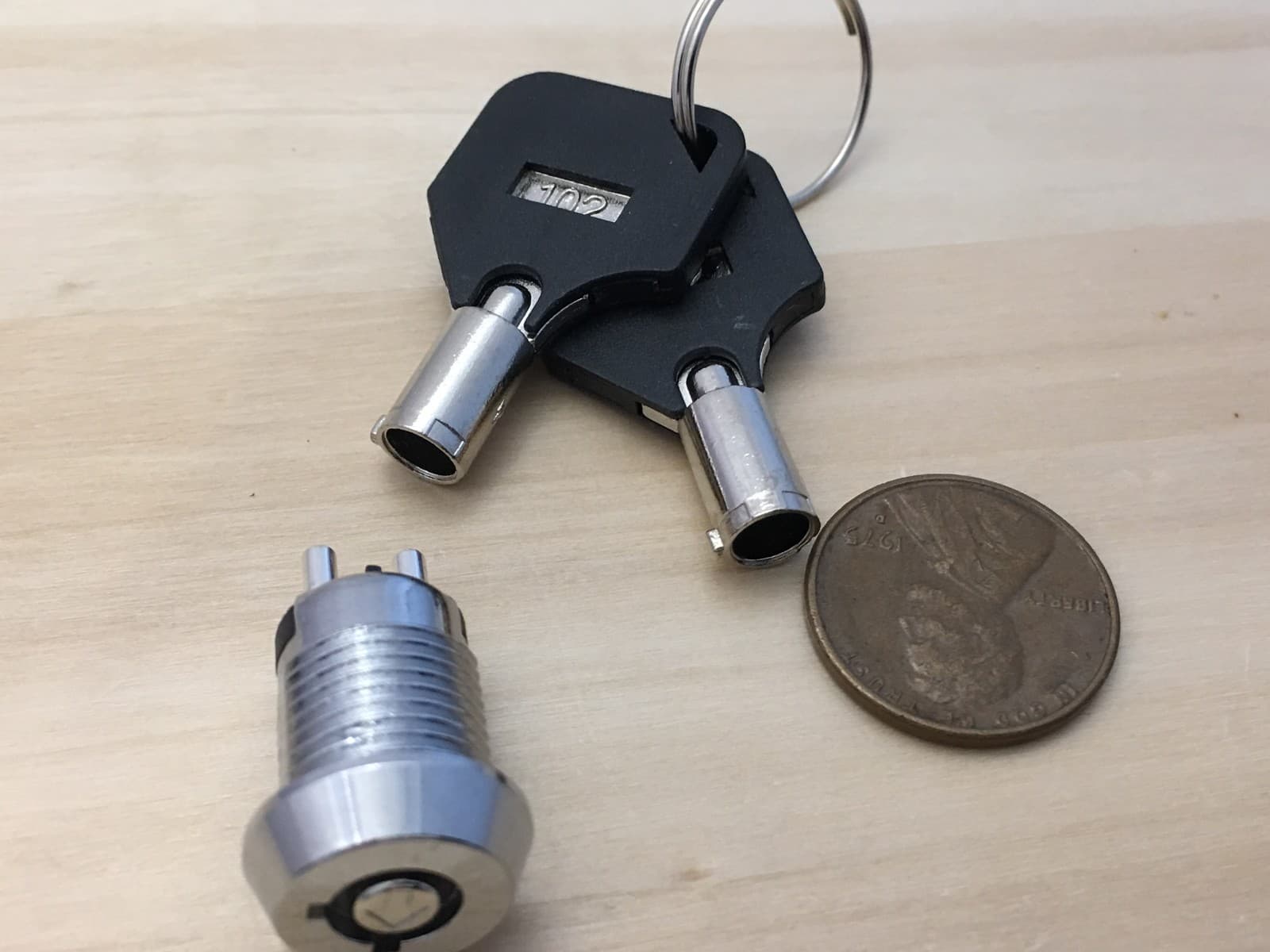 8 sets Key Ignition 12mm Switch OFF-ON Lock metal lock security C33 3