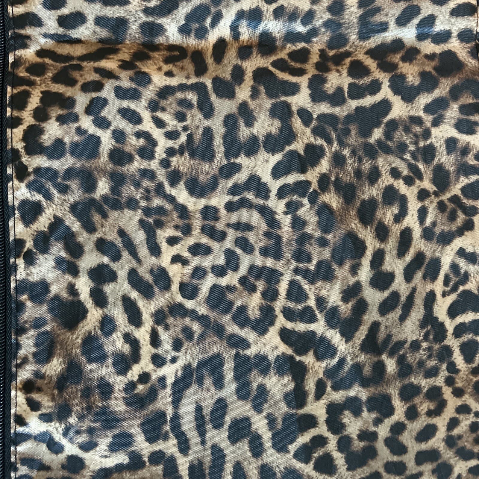 Chicos Leopard Travel Garment Bag Full Zip Animal Print Polyester Multicolor NWT 3