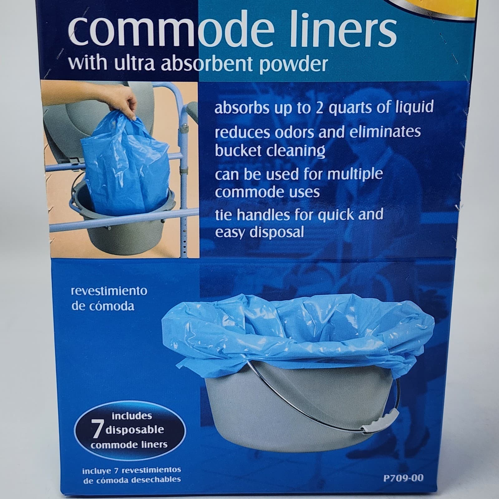 Carex Commode Liners Holds 2 Quarts Liquid, 2 Packs of 7 ea (14 Total Liners) 3