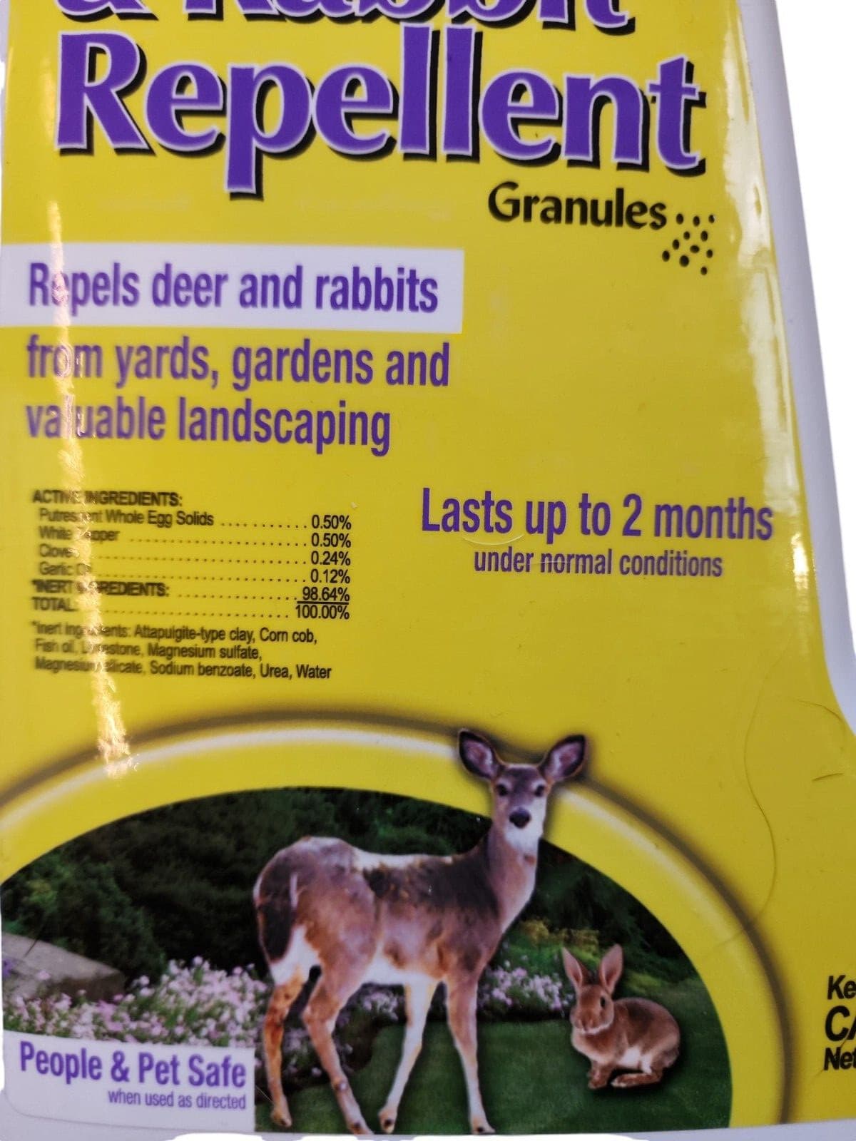 Bonide Go Away! Deer & Rabbit Repellent Granules (3 LBS) People & Pet Safe 3