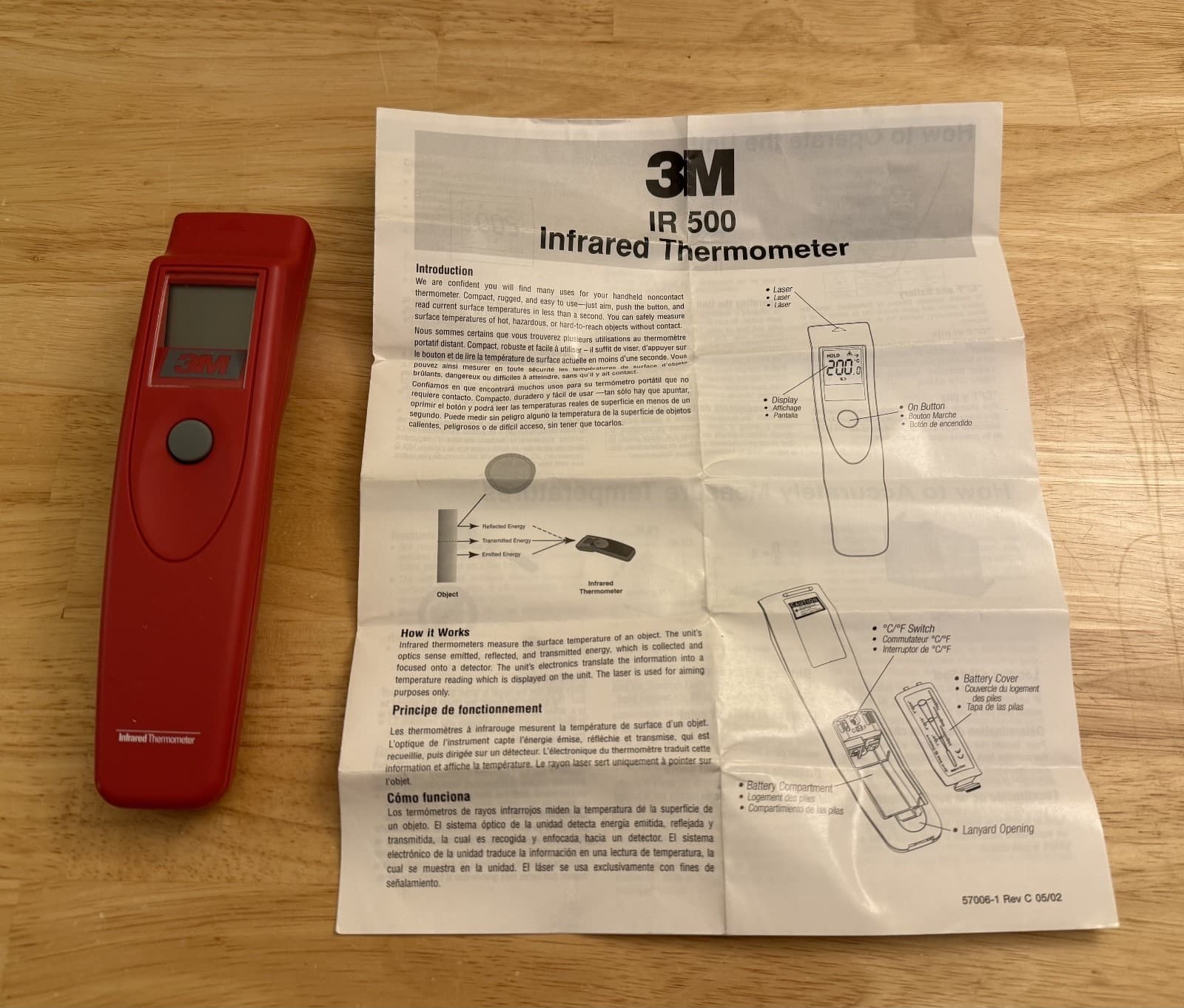 3M IR-500 Infrared Thermometer -18° to 260°C (0° to 500°F)