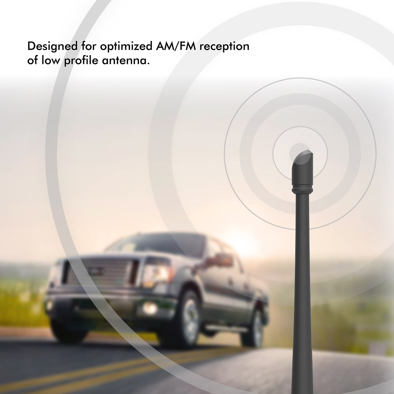  Rydonair 7" Short Antenna Mast Compatible with 2012-2024 Dodge Ram Truck 1500 4
