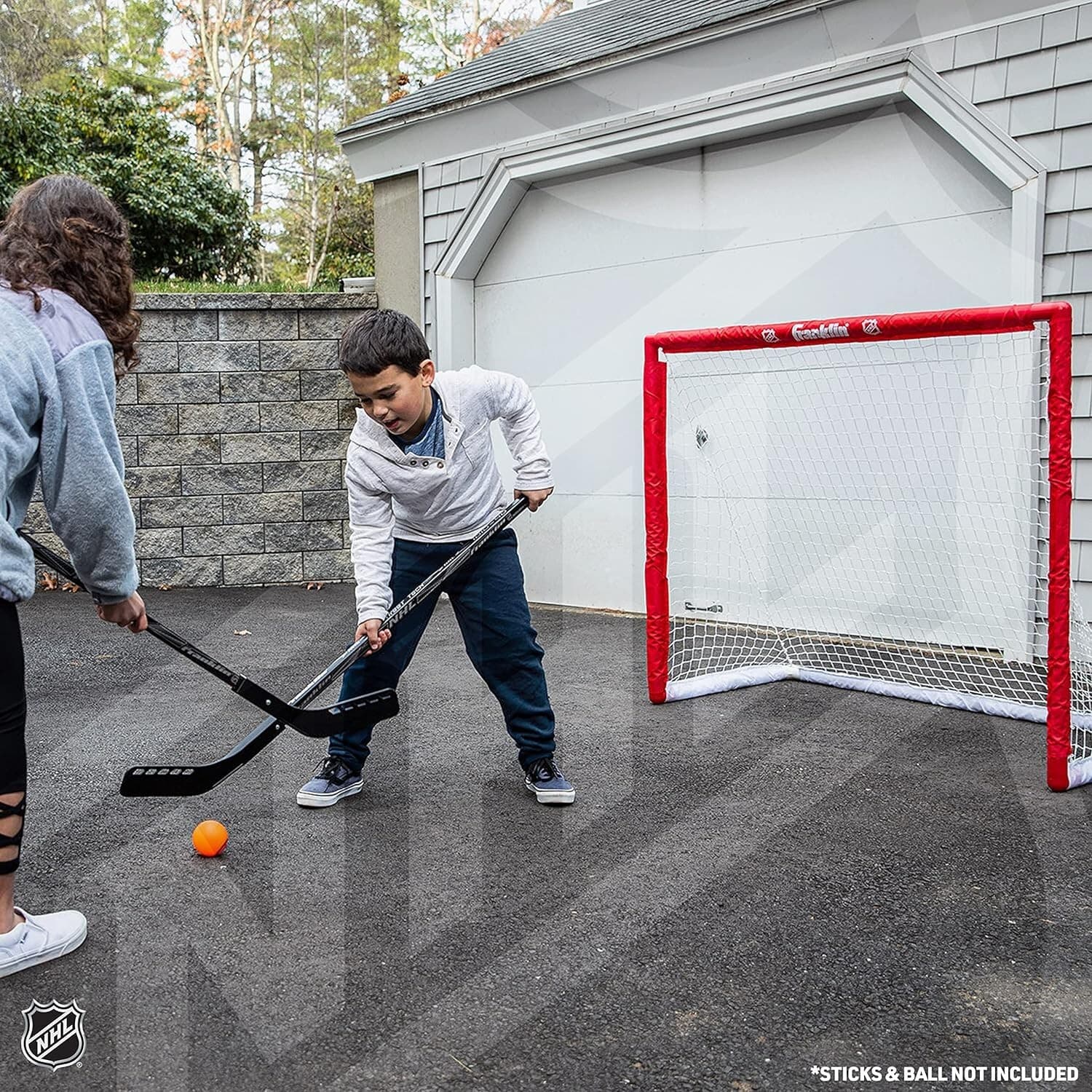 NHL Street Hockey Goal with Net - Portable Lightweight PVC Youth Street + Rol... 6