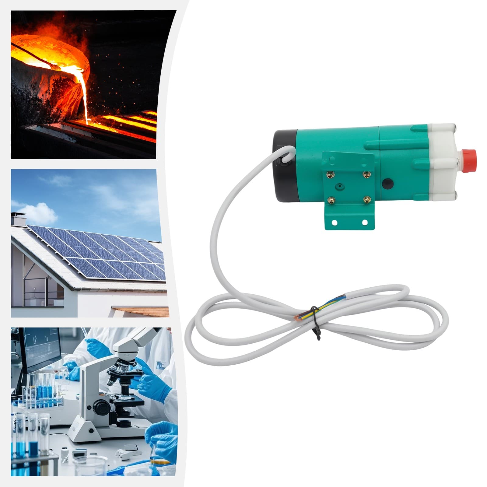 27L/Min Magnetic Drive Water Pump Industrial Chemical Water Pump 2600r/Min 15W 3