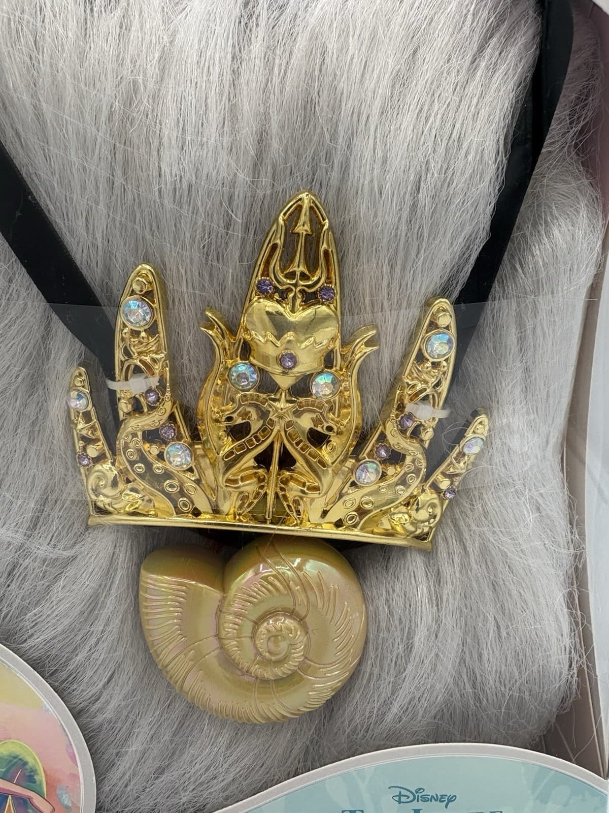 Little Mermaid URSULA Wig Light up Necklace Tiara Costume Accessory Adult New Bx 2