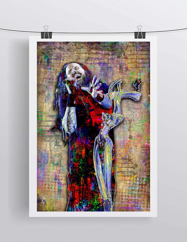Jonathan Davis of KORN Poster, K.O.R.N. Gift, Korn Tribute Fine Art Free Ship US 2