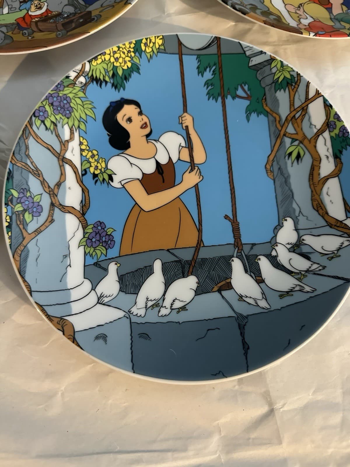 The Disney Collection Snow White Dwarfs First Edition Series Plates Lot of 5 4