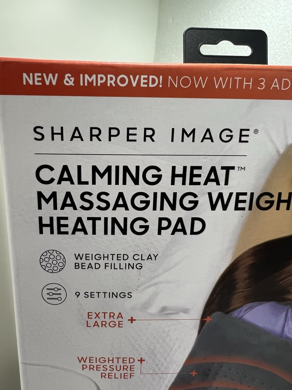 New Sharper Image Calming Heat Massaging Weighted Heating Pad 2