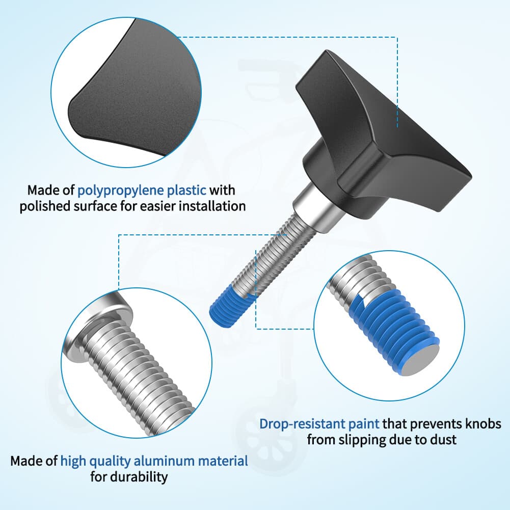 NEW KNOB For WHEEL Assembly, 2 Pk Rollator Parts For Steel Rolling Walker USA 4