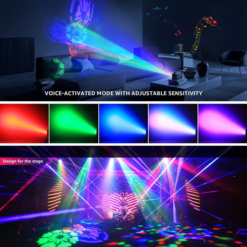 5 in 1 Disco Effect RGB LED DMX DJ Party Stage Lighting Laser Projector Lights 3