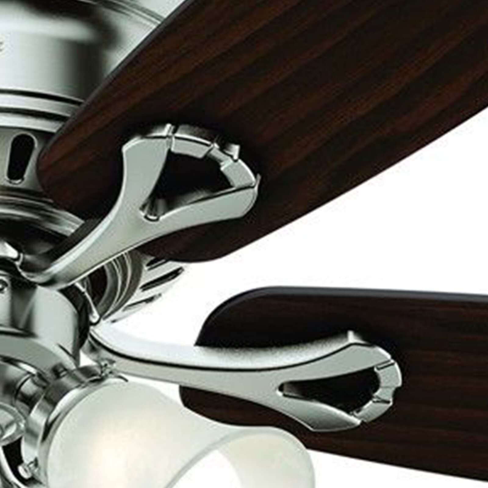 Hunter Fan 52 inch Low Profile Brushed Nickel Ceiling Fan w Light and Pull Chain 4