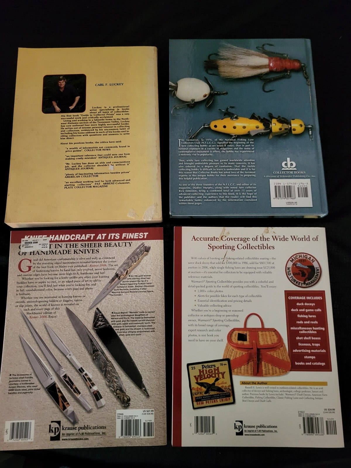 4-FISHING LURES TACKLE-KNIVES-HUNTING COLLECTIBLE PRICE GUIDE BOOKS-REFERENCE 6