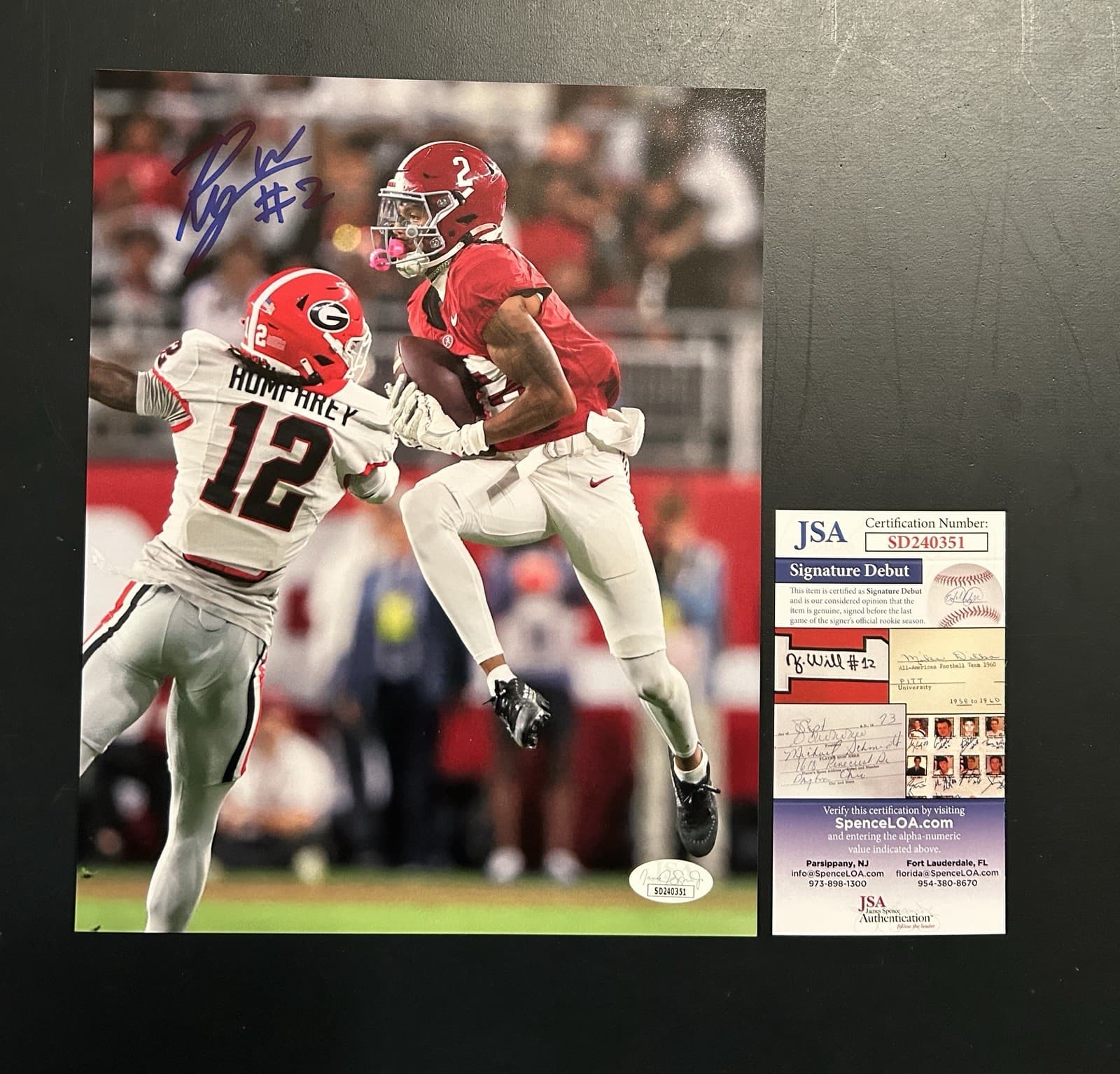Ryan Williams Autographed Signed Photo 8x10 Alabama Football JSA Cert