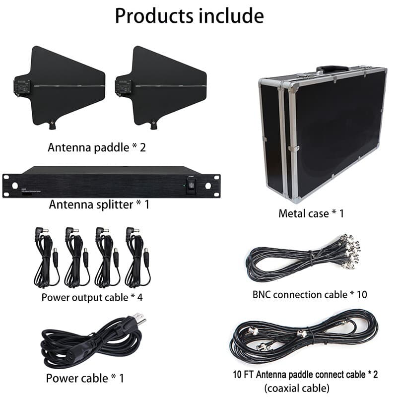 UHF Active Directional Antenna Power Distribution System for shure Microphone 6