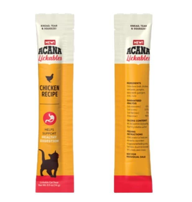 10–5 packs of Acana Lickable Healthy Digestion Chicken Recipe Cat Treats/Topper 3