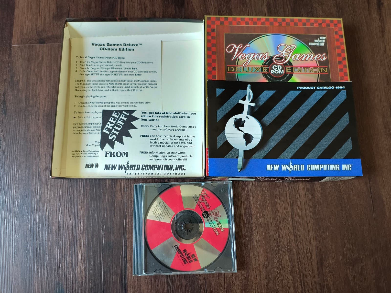 Vegas Games: Deluxe Edition (CD-ROM, 1994,New World Computing) w/Box Made in USA 4