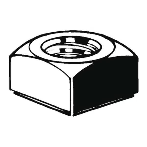M12-10.00 Low Carbon Steel Zinc Plated  Square Nut - Regular, 100 pk.