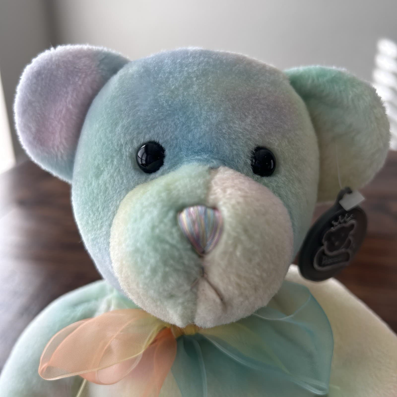 Teddy Bear  Princess Soft Toy Stuffed Plush Pastel Tie-Dye 12" Dated 2000 2