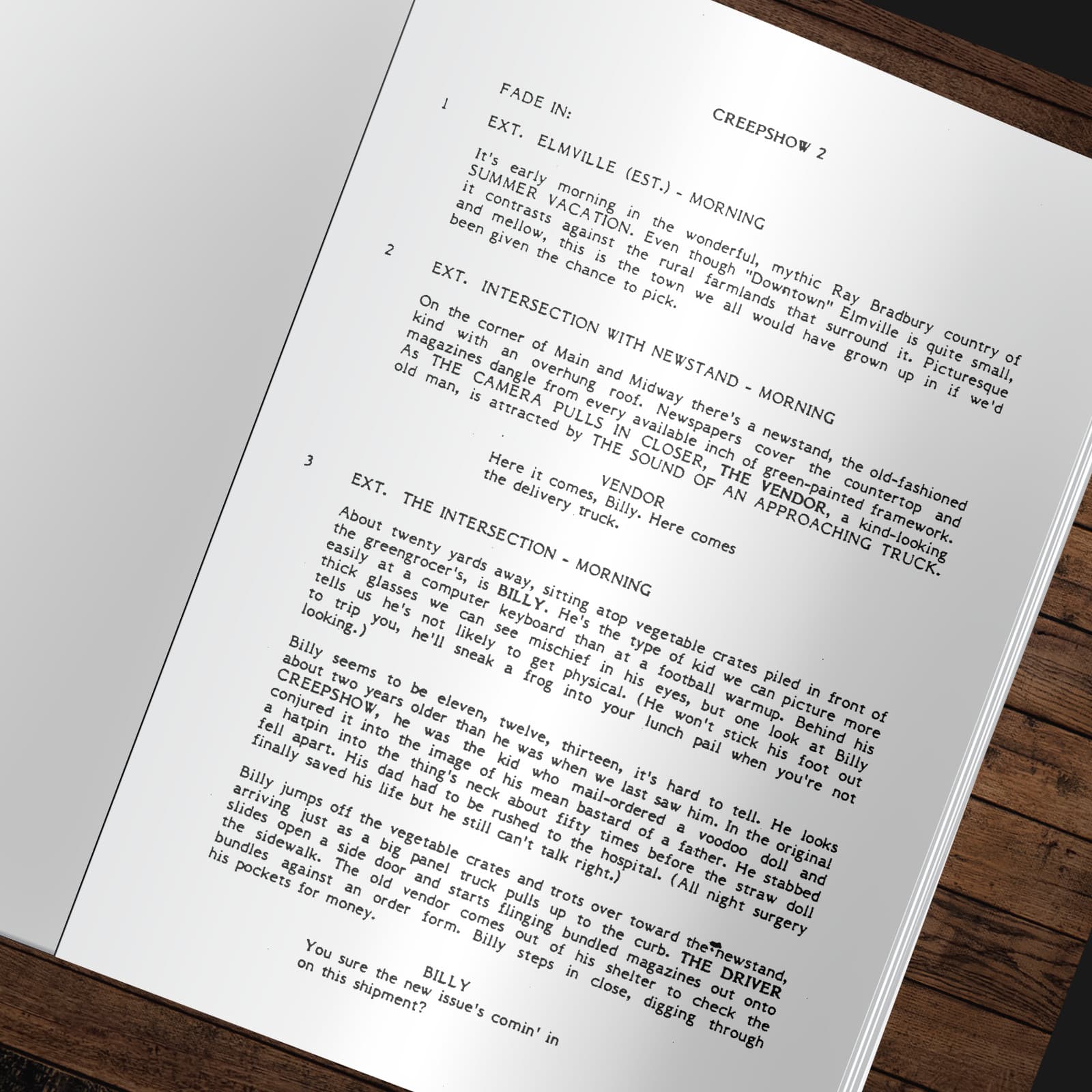 Creepshow 2 Script 2nd Draft Cast-Signed Autograph Reprints 112 Pages 2