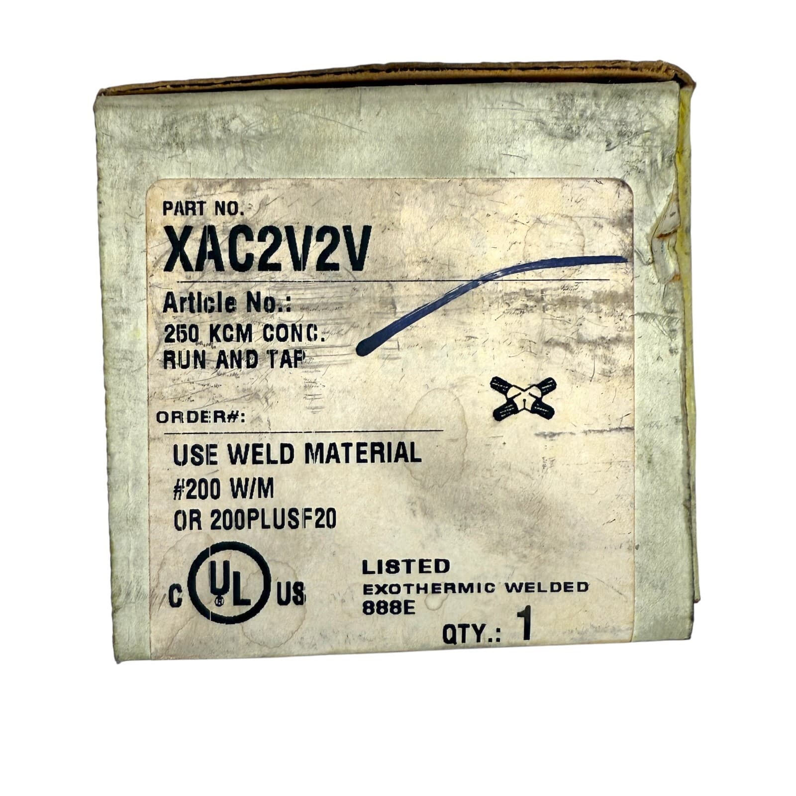 Erico Cadweld XAC2V2V Graphite Mold for Welding Cable to Cable #200 Material 4