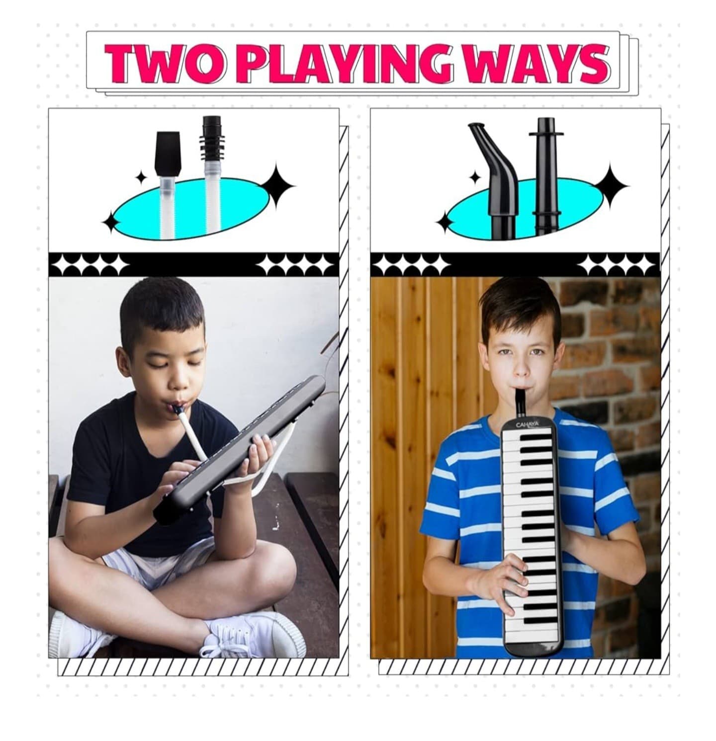 CAHAYA Melodica - 37 Keys Mouthpiece Air Piano with Carrying Bag FREE SHIP 2