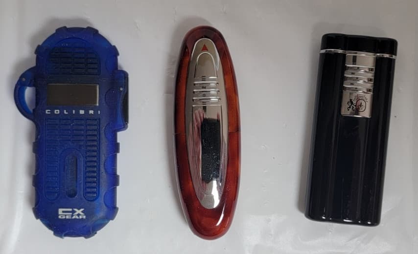 Lot of 3 Colibri Lighters - Jet Flame Butane - For Parts or Repair - As-Is No Re 5