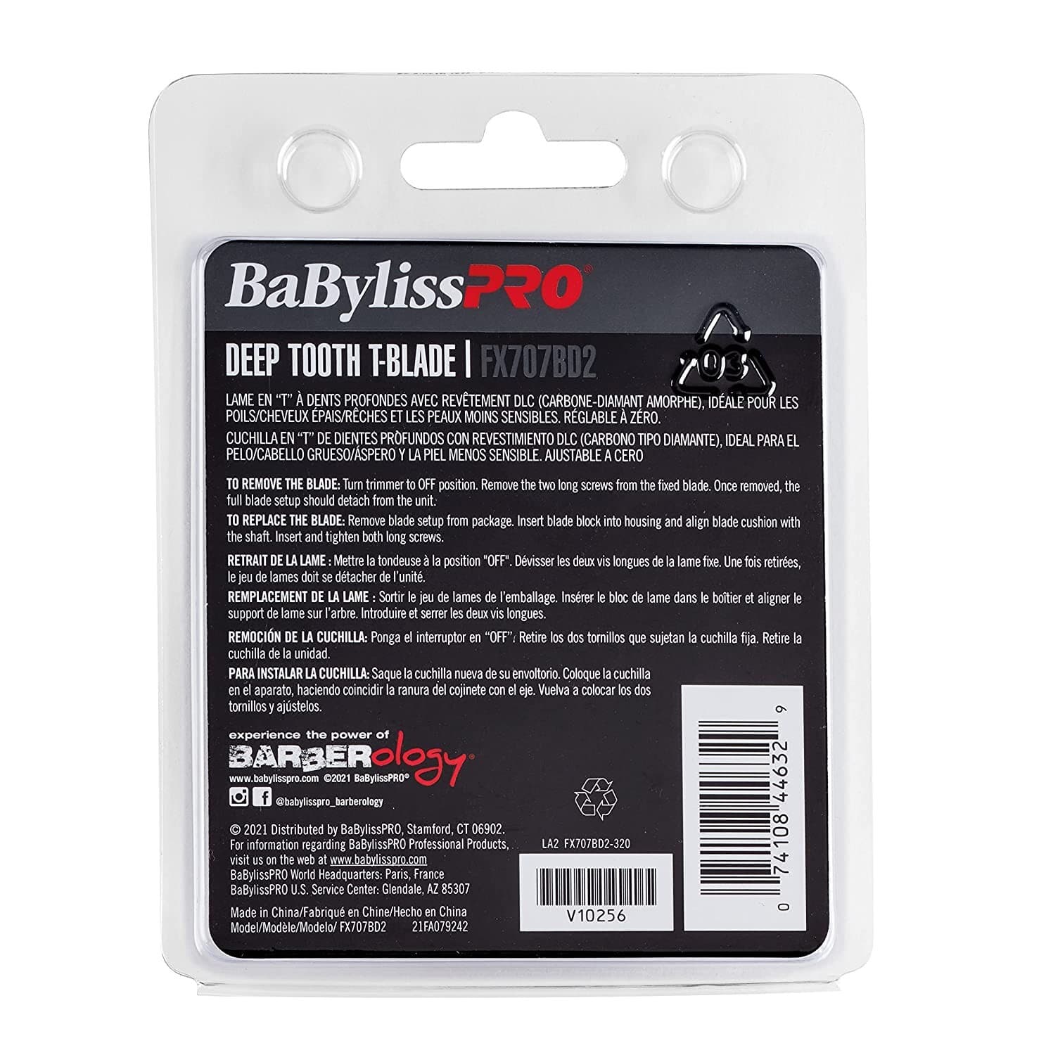 BaBylissPRO Black DLC 2.0MM  Deep Tooth Replacement T-Blade | FX707BD2 3
