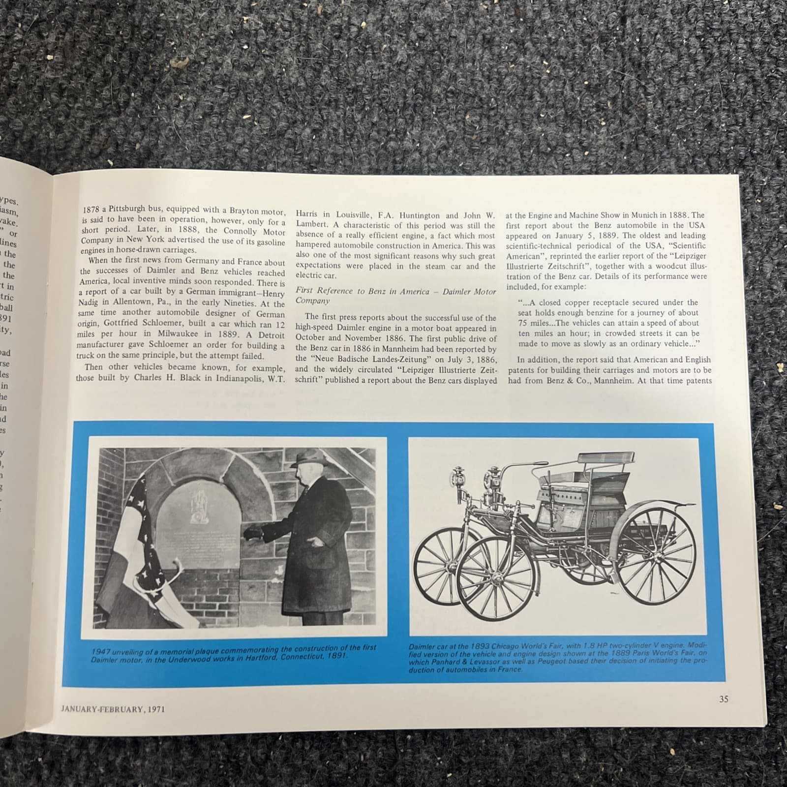 1971 Mercedes-Benz historical booklet promotional brochure 5