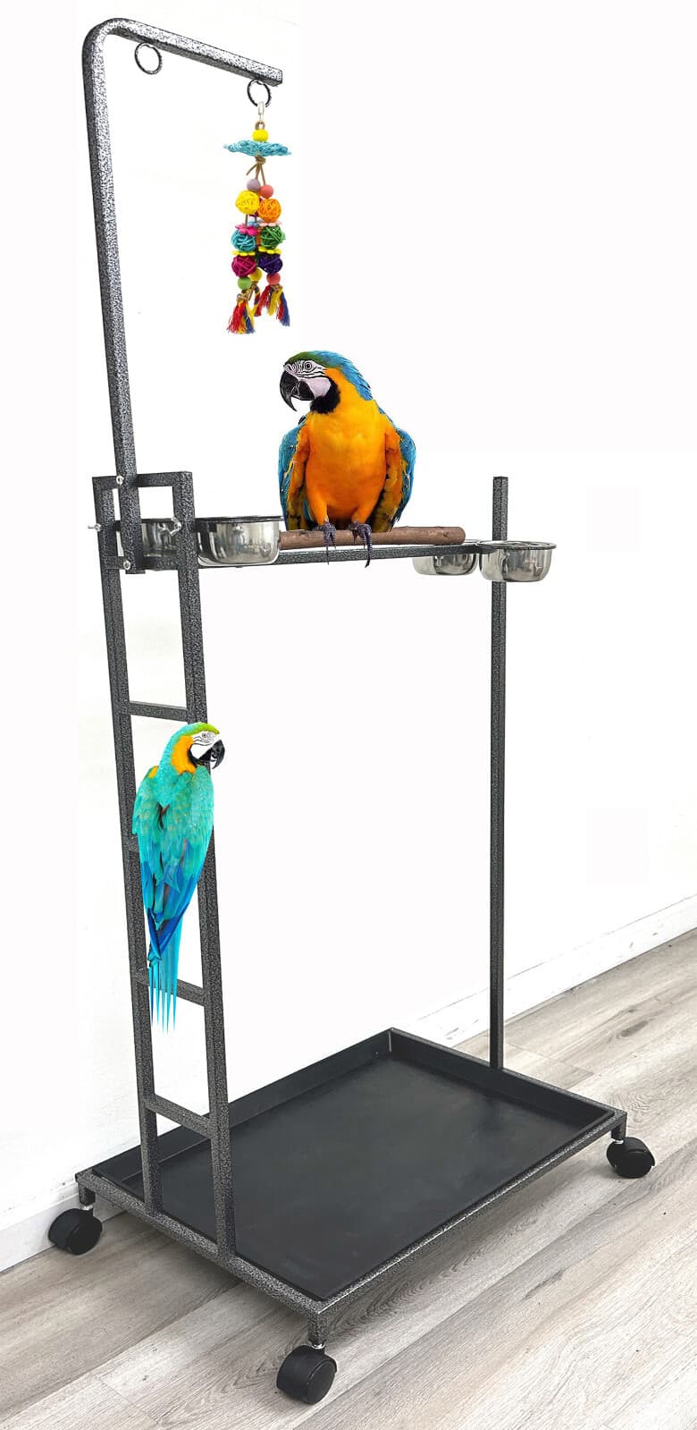 65.5" X-Large Parrot Bird Wood Perch Play Gym Ground Climbing Ladder Toy Stand