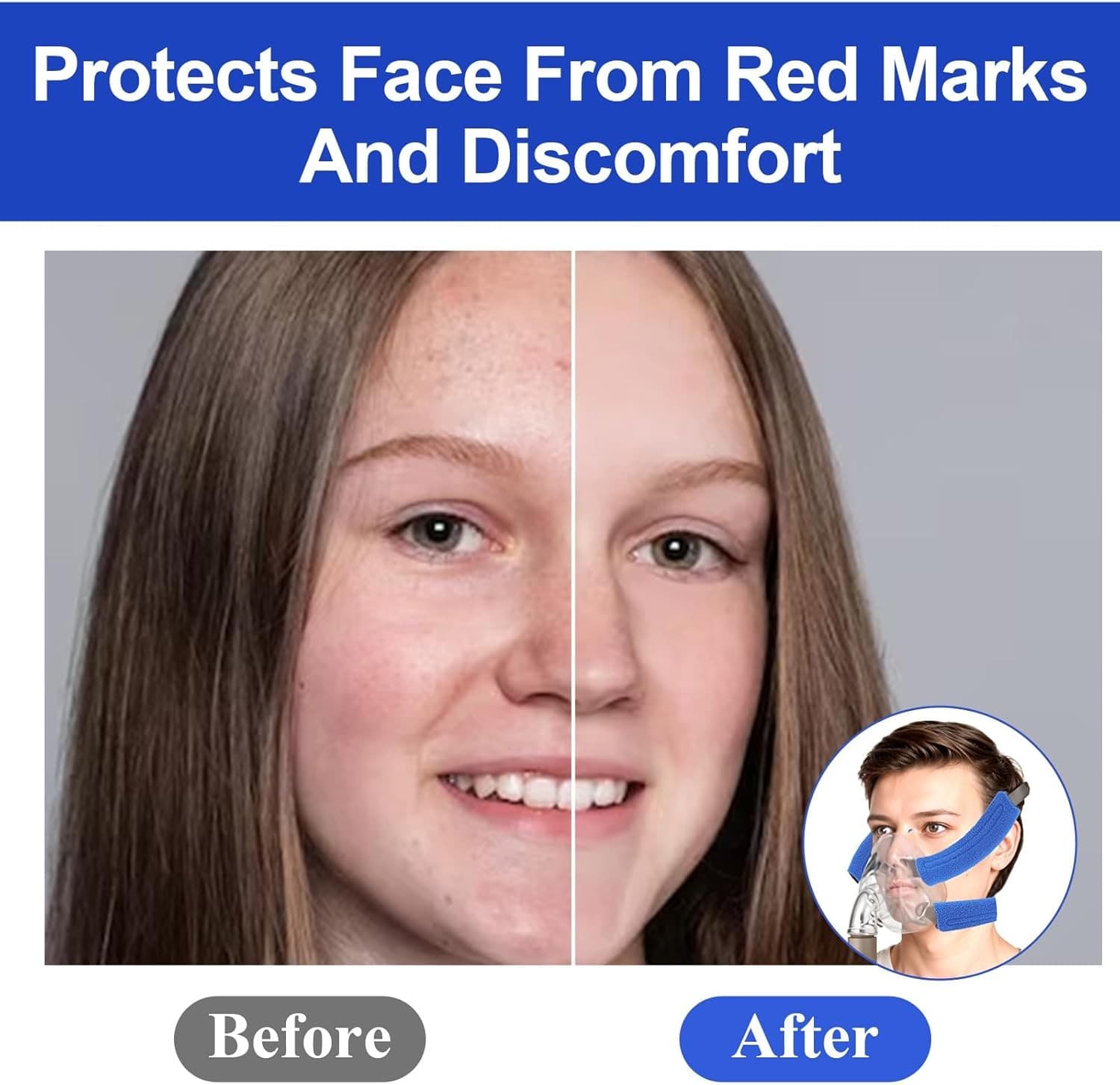 6 Pack CPAP Strap Covers Comfortable Face Pads Fits Most Headgear Strap...  5