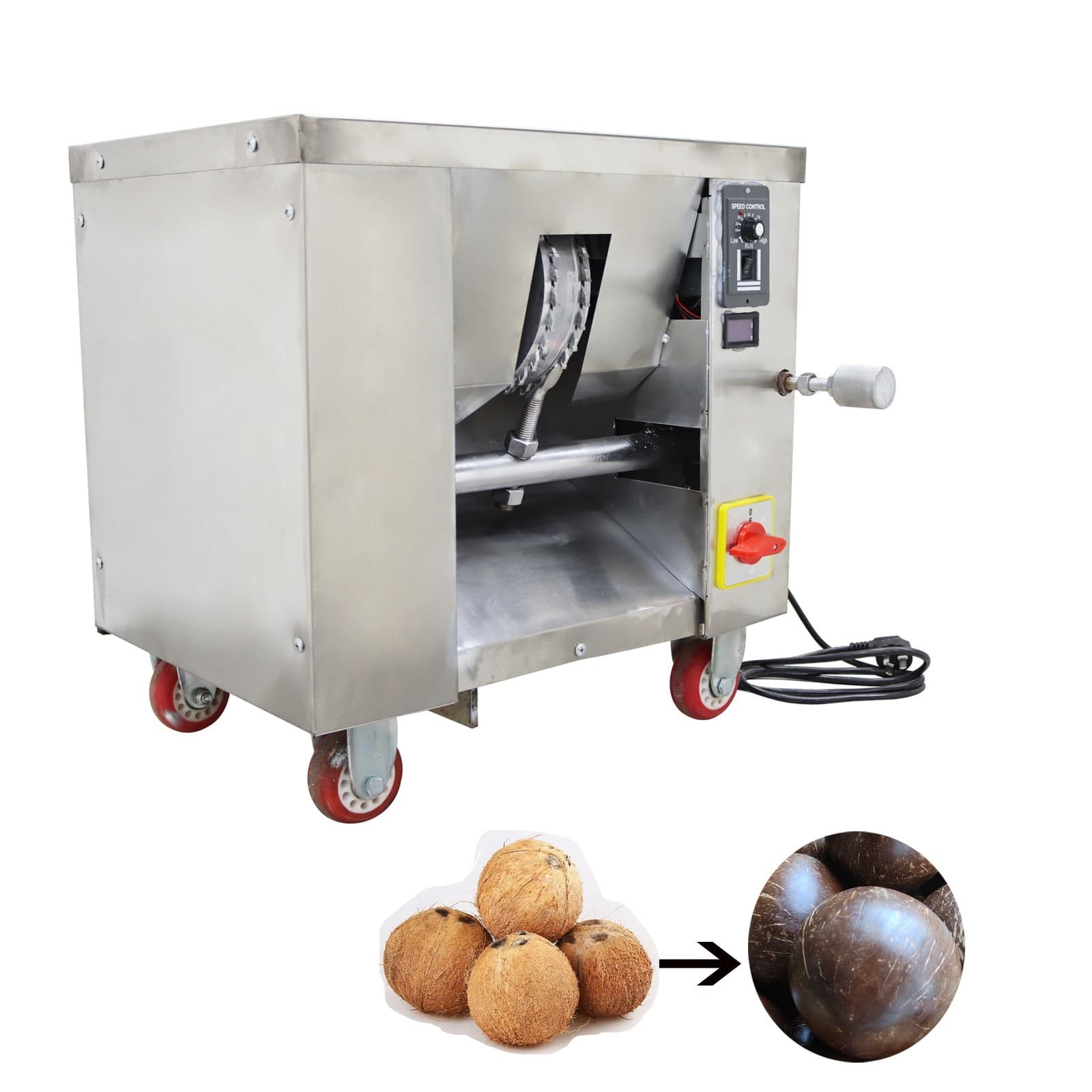 220V Coconut Sheller Coconut Meat Extractor Food Preparation Equipment