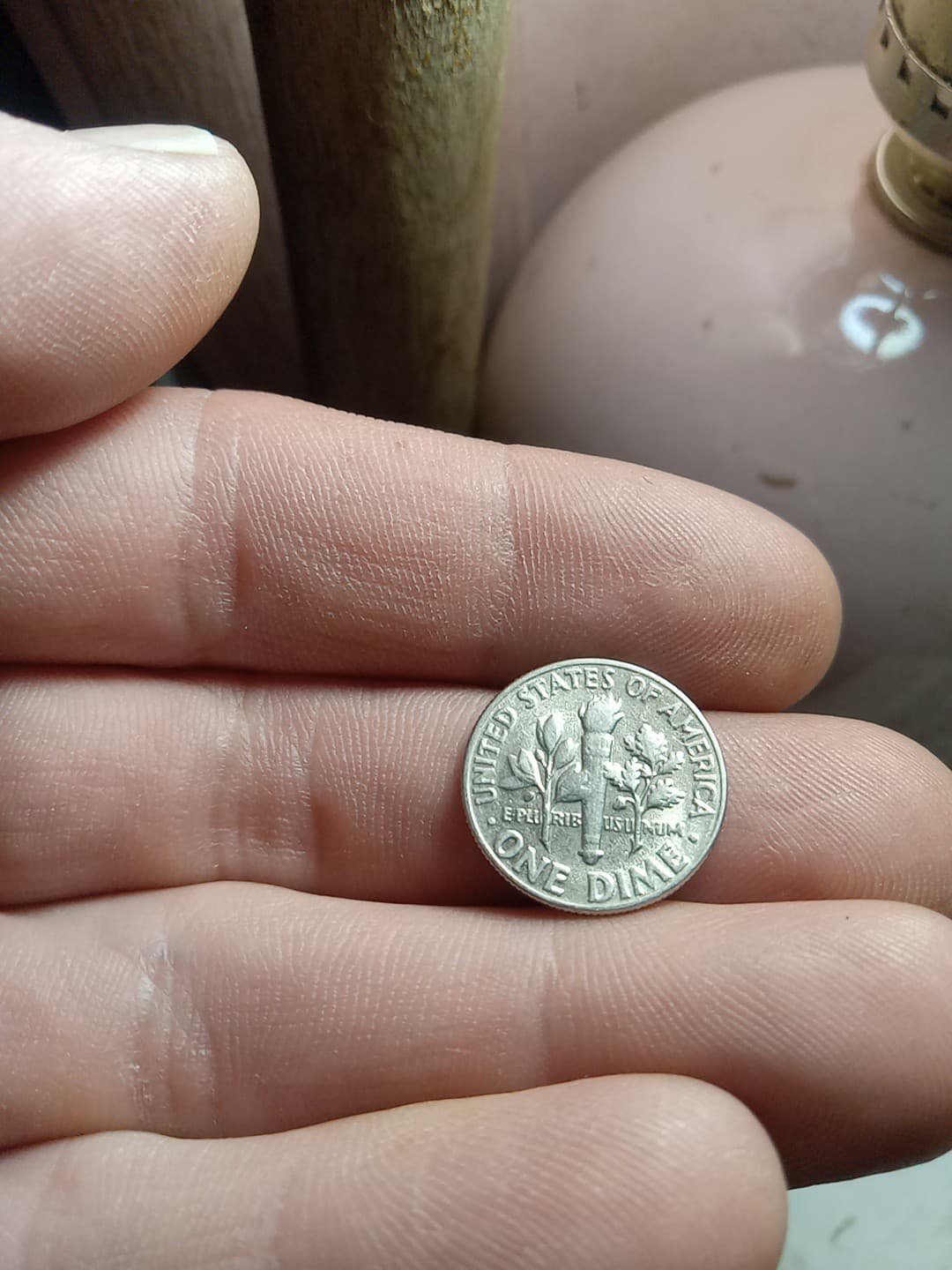 1965 Dime No Mint Mark Error Coin 'In We On Rim' #5 Grease Error 3