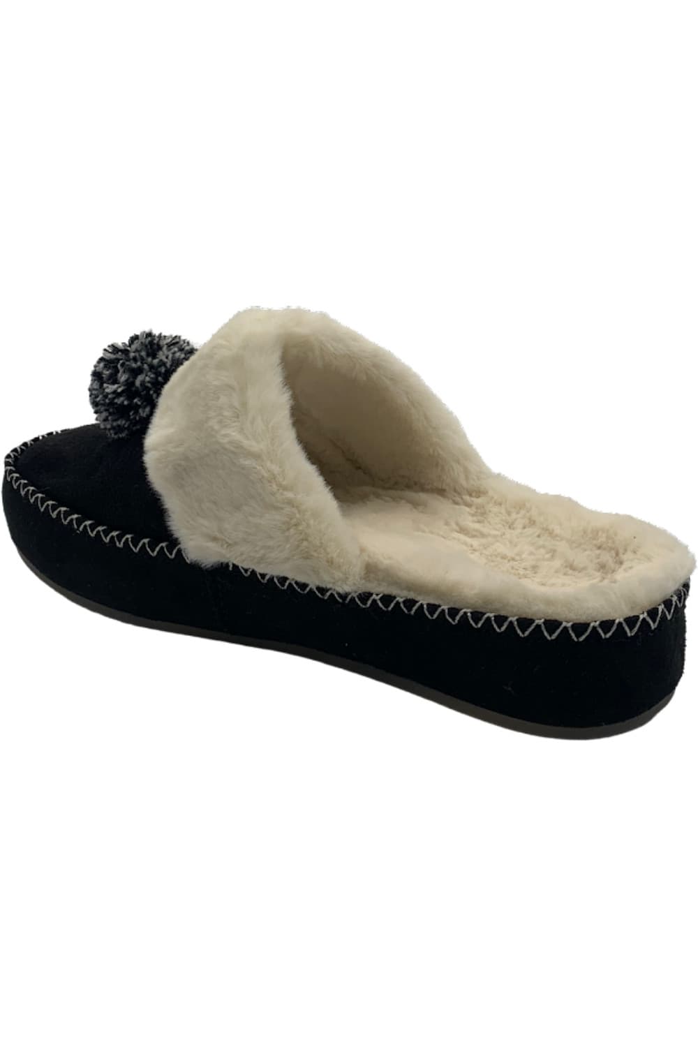 Vionic Women's Pom Pom Slippers Grace Black 2