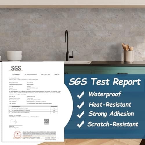  Pieces Peel and Stick backsplash 3 x 6 Inches 3D PVC 100 Beige Rocks Stone 3