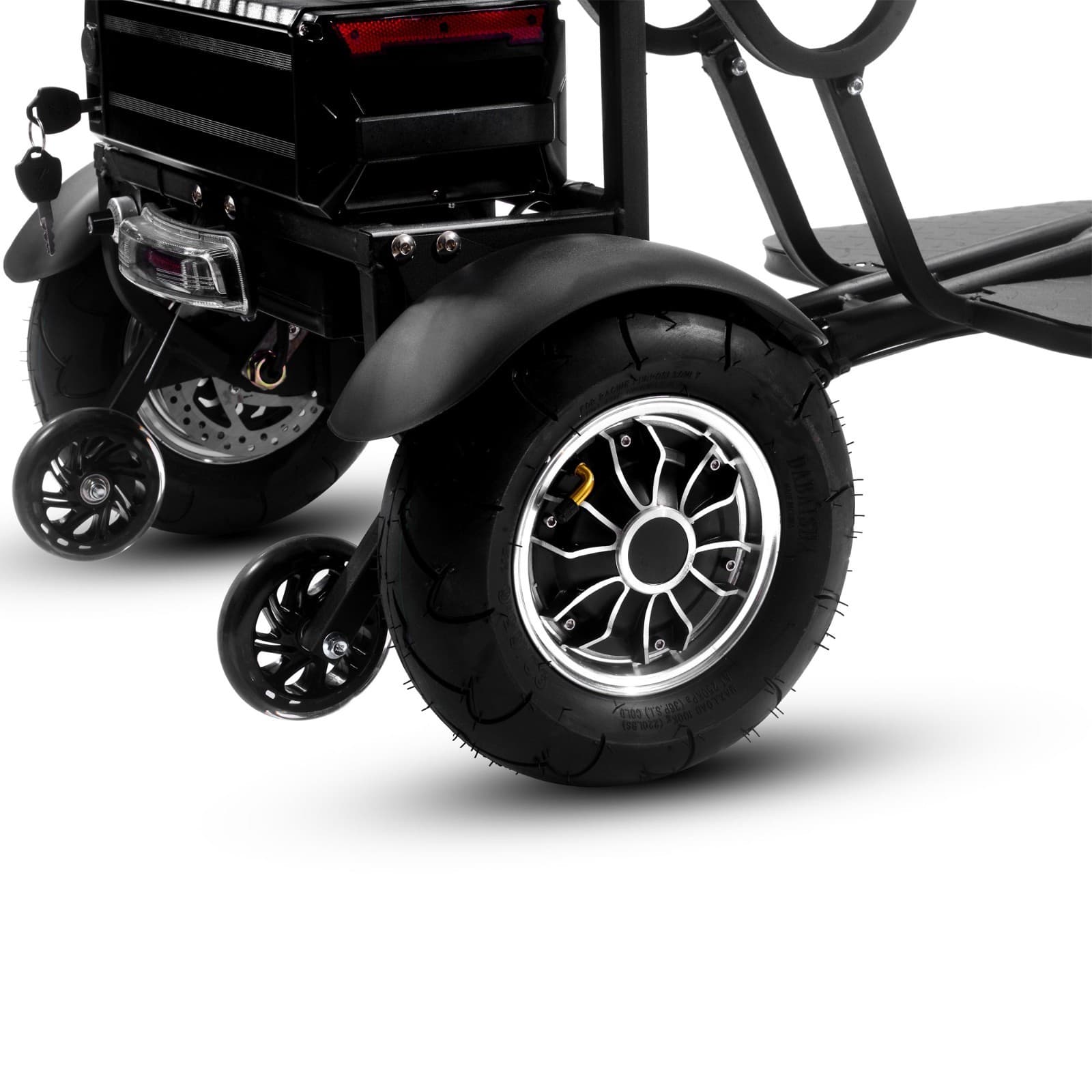 MotoTec Folding Mobility Electric Trike 48v 1000w Dual Motor Lithium Black 2