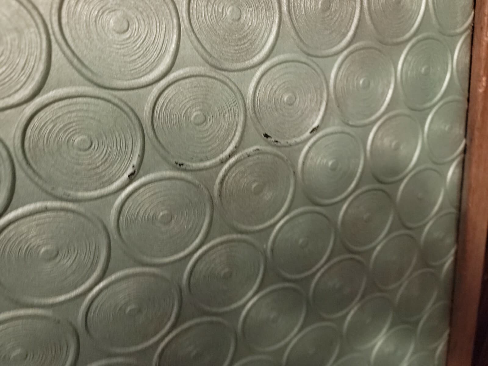 MCM HUGE 2-TONE GREEN ROOM DIVIDER PANEL 8'X26"TENSION ROD VTG RETRO MID CENTURY 6